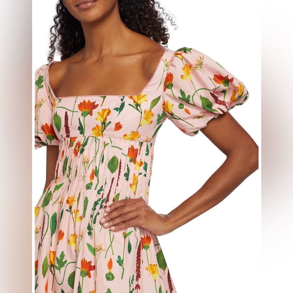 Agua by Agua Bendita Carmelo Floral Cotton Minidress size M - Picture 4 of 12